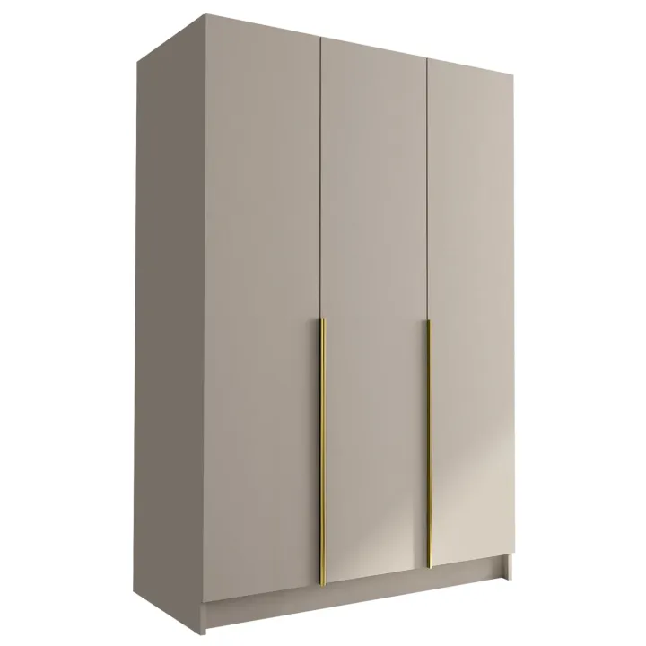 Armadio 150x215h cm 3 ante moderno beige oro Glammy 3