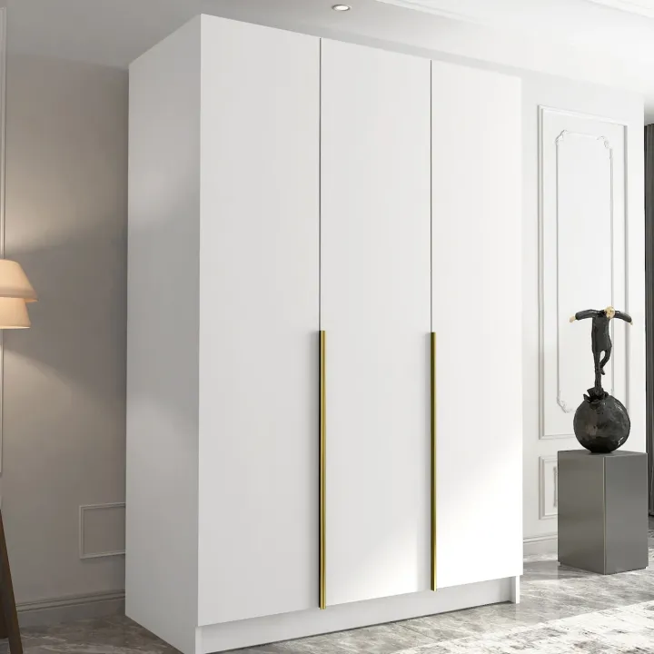 Armadio 150x215h cm 3 ante moderno bianco oro Glammy 3