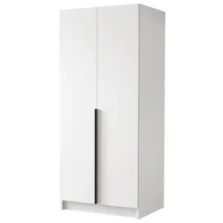 Armadio 100x215h cm 2 ante moderno bianco nero Glammy 2