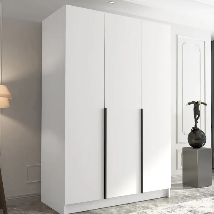 Armadio 150x215h cm 3 ante moderno bianco nero Glammy 3