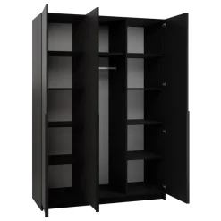 Armadio 150x215h cm 3 ante moderno nero Glammy 3