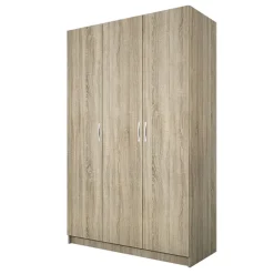 Armadio 120x190h cm 3 ante moderno rovere sonoma Rodari