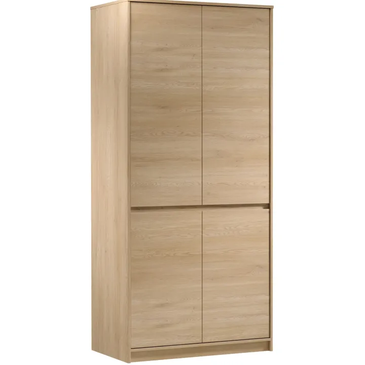 Armadio 91x198h cm 4 ante moderno rovere Funny
