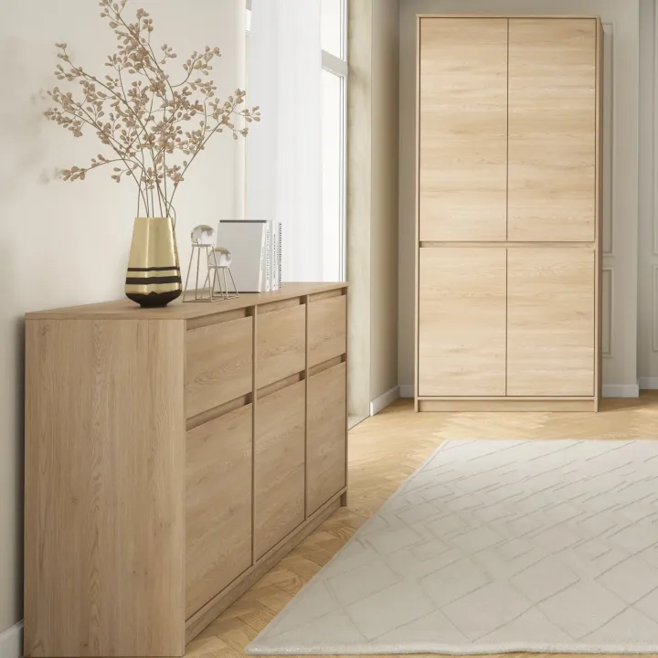 Armadio 91x198h cm 4 ante moderno rovere Funny