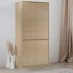 Armadio 91x198h cm 4 ante moderno rovere Funny