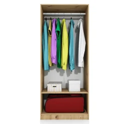 Armadio 80x191h cm 2 ante moderno rovere rustico Ilario