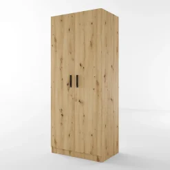 Armadio 80x191h cm 2 ante moderno rovere rustico Ilario