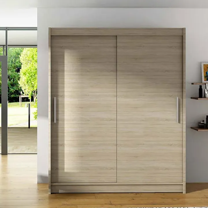 Armadio 150x200h cm 2 ante moderno scorrevoli design rovere Vilma