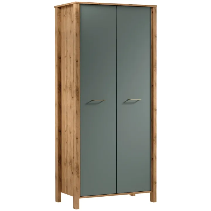 Armadio 90x200h cm 2 ante rovere verde Leave