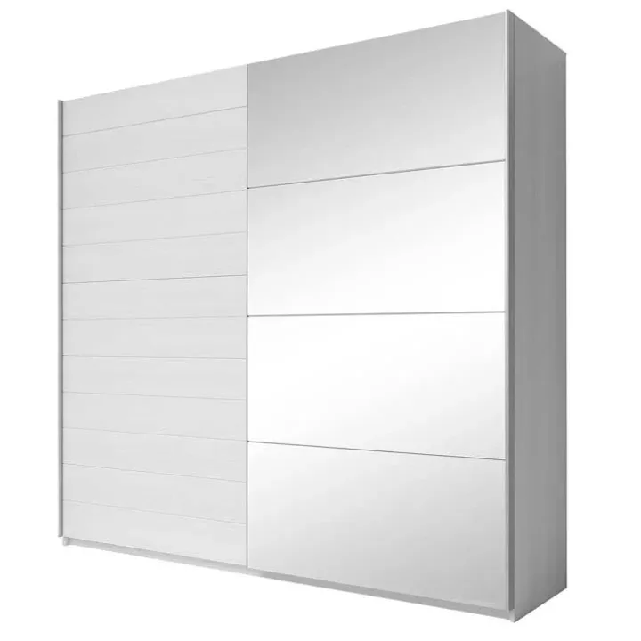 Armadio 270x210h cm 2 ante scorrevoli con specchio bianco frassinato Cortina Gihome®