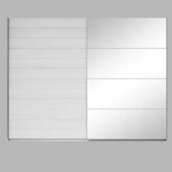 Armadio 270x210h cm 2 ante scorrevoli con specchio bianco frassinato Cortina Gihome®