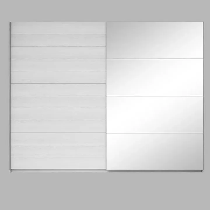 Armadio 270x210h cm 2 ante scorrevoli con specchio bianco frassinato Cortina Gihome®