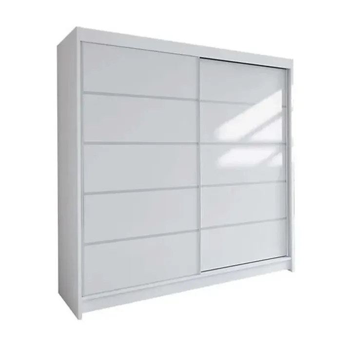 Armadio 180x215h cm 2 ante scorrevoli bianco opaco Karl