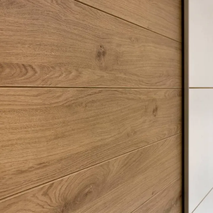 Armadio 270x210h cm 2 ante scorrevoli bianco opaco rovere Nexus Gihome®