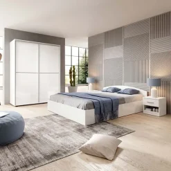 Armadio 150x200h cm 2 ante scorrevoli bianco lucido Roma