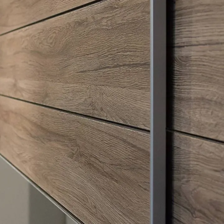 Armadio 270x210h cm 2 ante scorrevoli con specchio rovere scuro Brock Gihome®