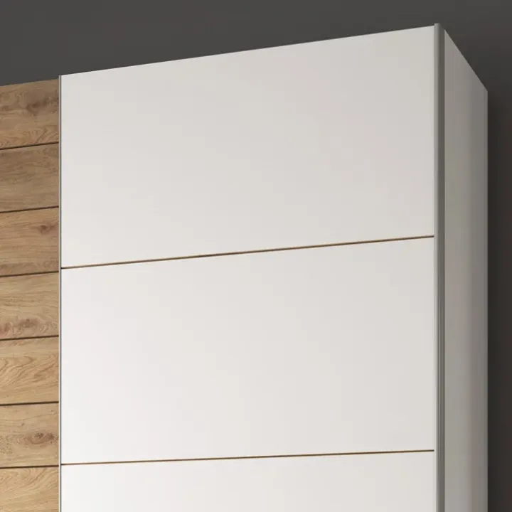 Armadio 200x210h cm 2 ante scorrevoli bianco rovere Nexus Gihome®