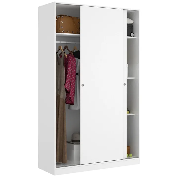 Armadio 120x204h cm 2 ante scorrevoli bianco Royal