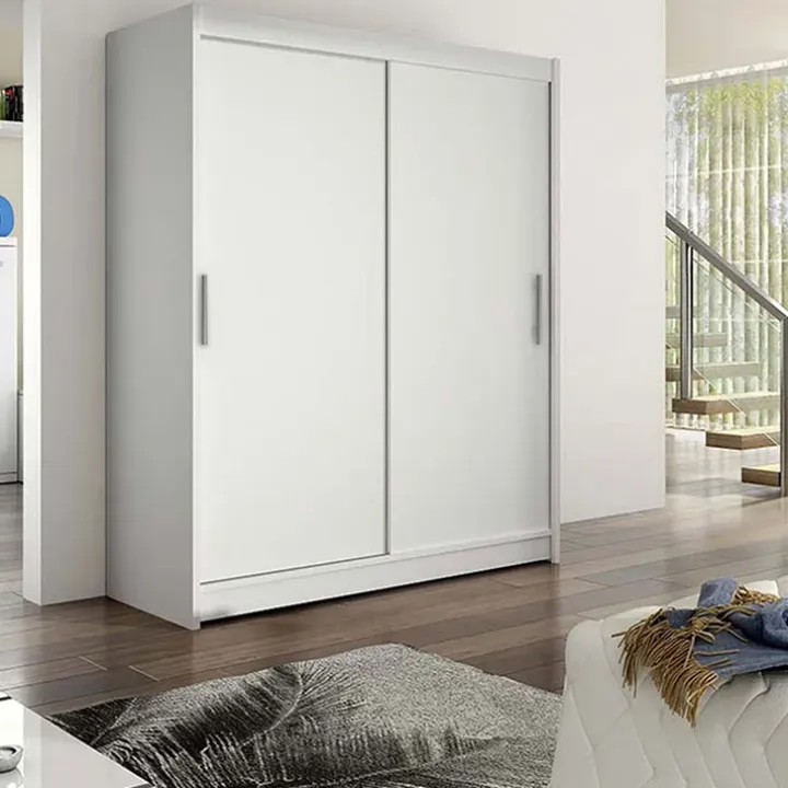 Armadio 150x200h cm 2 ante scorrevoli design bianco Vilma