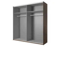 Armadio 200x213h cm 2 ante scorrevoli quercia scuro nero Vulcano