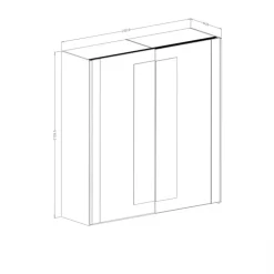 Armadio 200x213h cm 2 ante scorrevoli quercia scuro nero Vulcano
