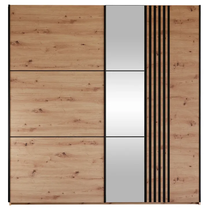 Armadio 203x215h cm 2 ante scorrevoli rovere Duppy