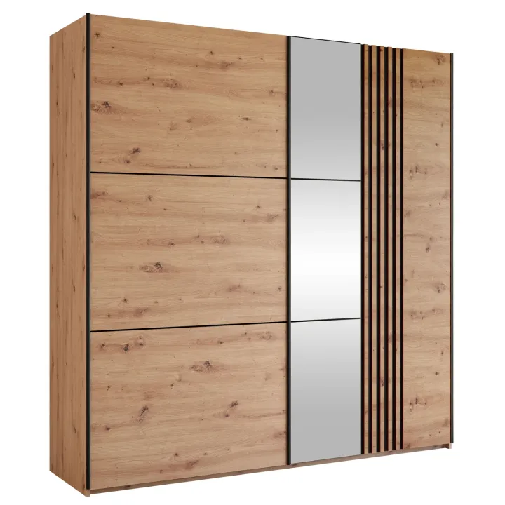 Armadio 203x215h cm 2 ante scorrevoli rovere Duppy