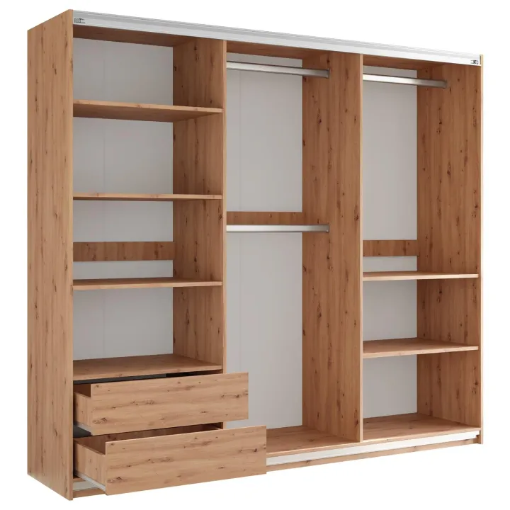 Armadio 250x215h cm 2 ante scorrevoli rovere Duppy