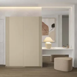 Armadio 150x210h cm 2 ante scorrevoli beige Sansha