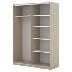 Armadio 150x210h cm 2 ante scorrevoli beige Sansha