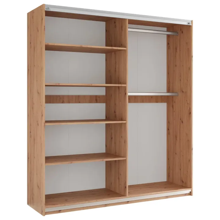 Armadio 203x215h cm 2 ante scorrevoli bianco Duppy
