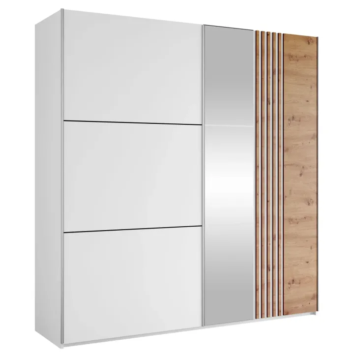 Armadio 203x215h cm 2 ante scorrevoli bianco Duppy