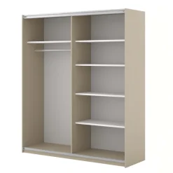 Armadio 180x210h cm 2 ante scorrevoli beige Sansha