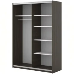 Armadio 150x210h cm 2 ante scorrevoli noce Sansha