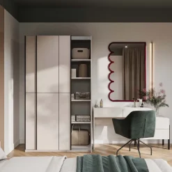 Armadio 120x210h cm 2 ante scorrevoli beige cashmere Procida