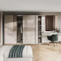 Armadio 270x210h cm 3 ante scorrevoli beige cashmere Procida