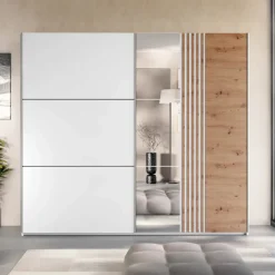Armadio 250x215h cm 2 ante scorrevoli bianco Duppy