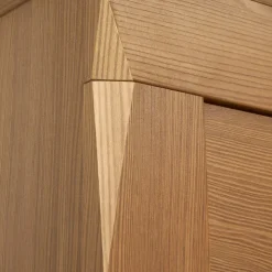 Armadio 144x202h cm 3 ante specchio rovere scuro Lucca