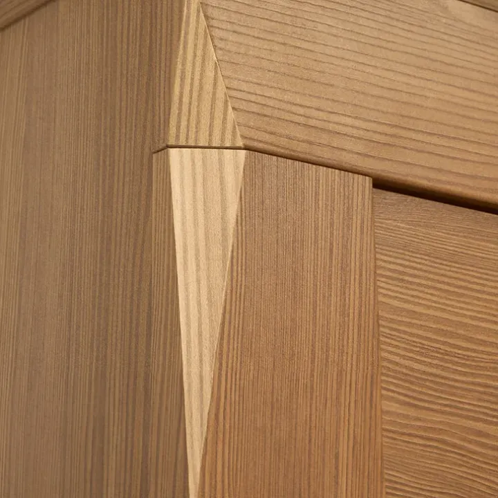 Armadio 144x202h cm 3 ante specchio rovere scuro Lucca