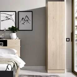 Armadio 41x184h cm con barra appendiabiti legno rovere Juan