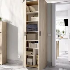 Armadio 61x190h cm due ante con ripiani multiuso legno Ander