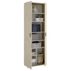 Armadio 61x190h cm due ante con ripiani multiuso legno Ander