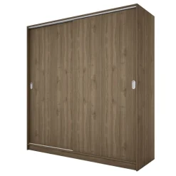 Armadio 180x191h cm due ante scorrevoli moderno noce Morante