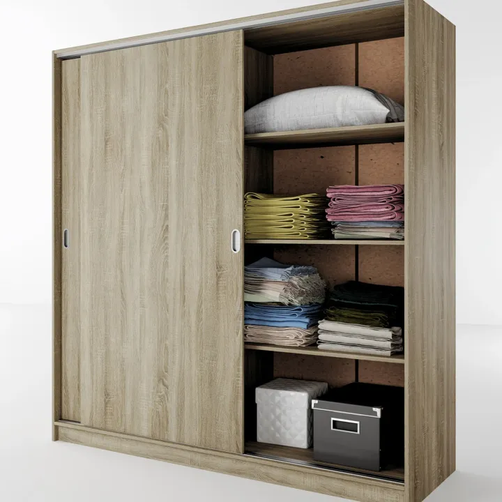 Armadio 180x191h cm scorrevole moderno rovere sonoma Morante