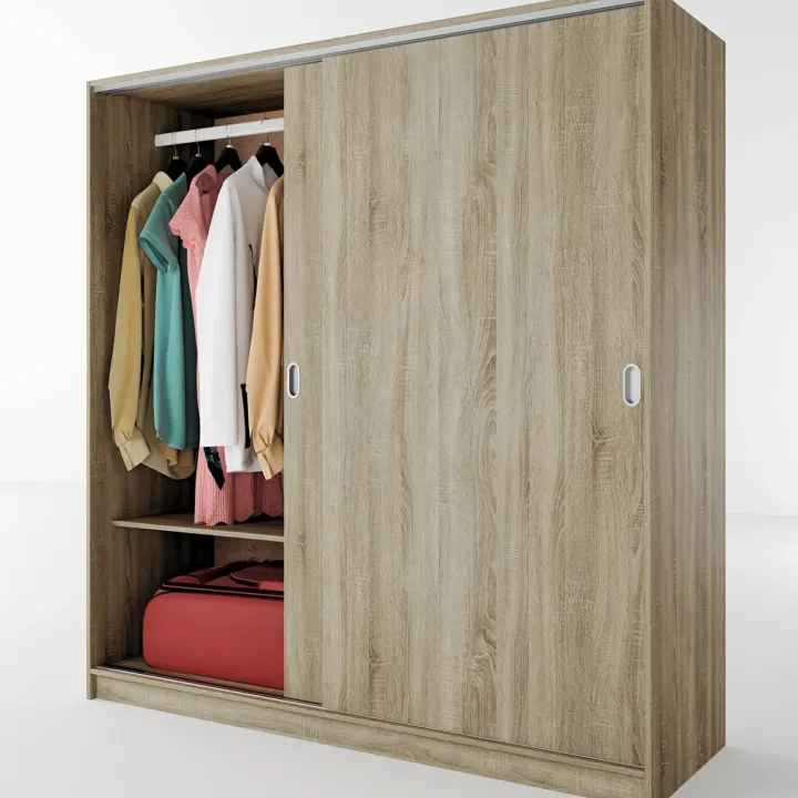 Armadio 180x191h cm scorrevole moderno rovere sonoma Morante