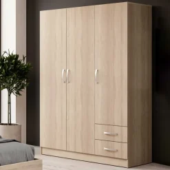 Camera completa con letto contenitore alla francese rovere Tropea