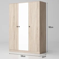 Camera completa matrimoniale con contenitore rovere bianco opaco Vieste