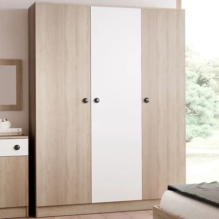Camera da letto completa matrimoniale rovere bianco opaco Vieste