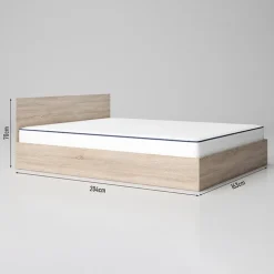 Camera da letto completa matrimoniale rovere bianco opaco Vieste