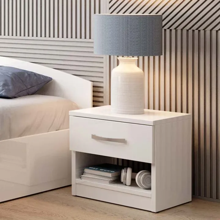 Camera da letto completa matrimoniale moderna bianco lucido Roma